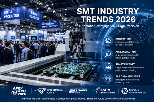 Son şirket blogları hakkında Küresel SMT Fuarı Eğilimleri 2026: Elektronik Üreticilerinin Dikkat Etmesi Gerekenler