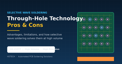 Son şirket blogları hakkında Through-Hole Technology Pros and Cons: How Selective Wave Soldering Machine SW-450YT Wins
