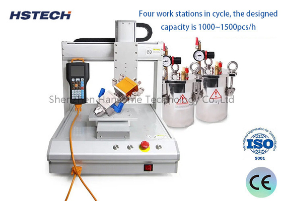 İyi bir fiyat. 90 derece LED ampul yapıştırıcı PCB montaj hattı için hassas adımlı motorlu çevrimiçi