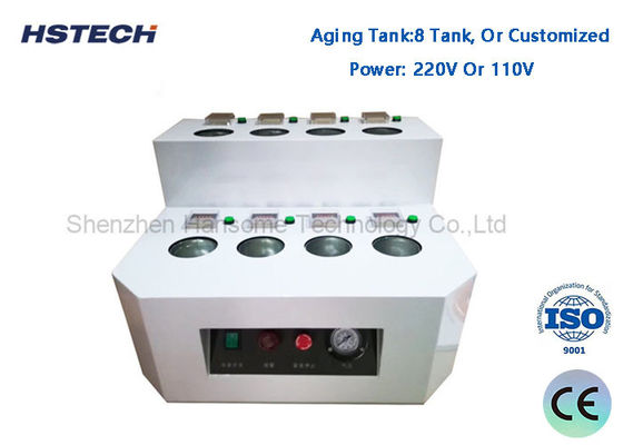 İyi bir fiyat. 8 Tank Solder Paste Çıkarma Ekipmanı PLC Kontrolü Standart Boyutlu Şişe için Çevrimiçi