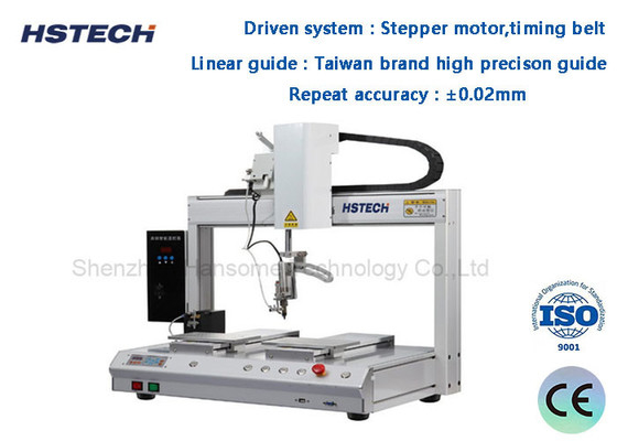 İyi bir fiyat. Isıtma Kontrolü Lehimleme Robotu Makinesi 0.6 - 1.0 mm Lehimleyici Tel Uyumlu 5 Eksenli Otomatik Lehimleme Makinesi HS-5331R çevrimiçi