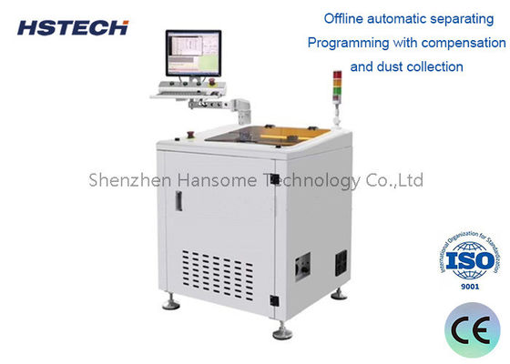 İyi bir fiyat. Tek Platform 60000RPM Paslanmaz Çelik Gövdeli PCB Ayırma Router Makinesi, 50x50~410x460mm Çalışma Boyutu çevrimiçi