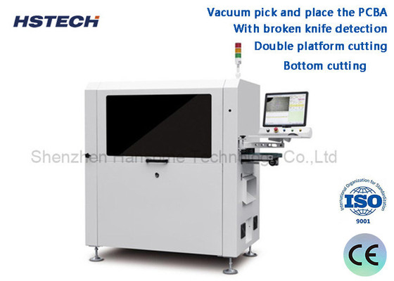 İyi bir fiyat. Kırık bıçak tespiti ile çift platform kesme Inline PCBA Router Machine HS-ARX-811 çevrimiçi