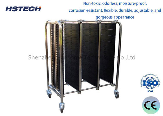 İyi bir fiyat. Paslanmaz Çelik Yapısı PCB İşleme Ekipmanı Depolama Dönüşüm Arabası 4 Düzenlenebilir Çaprazla çevrimiçi