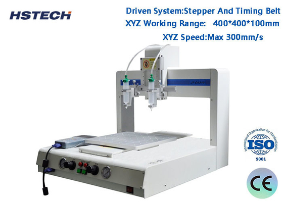 İyi bir fiyat. Max 300mm/s 4 Eksenli Yapıştırıcı dağıtım makinesi Stepper ve Zamanlama Kemeri ile çevrimiçi