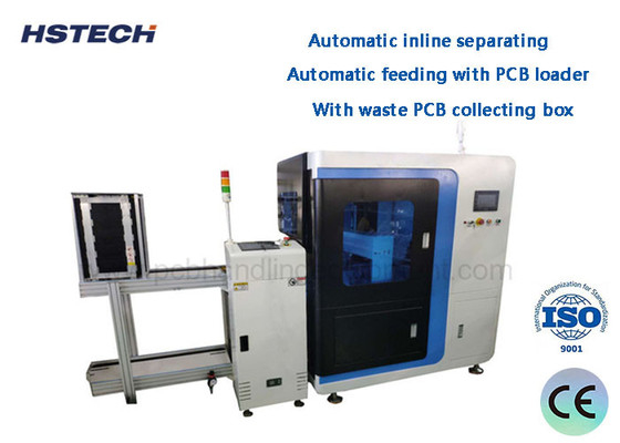 İyi bir fiyat. Otomatik Inline Separating 1.1KW Dairesel Blade Atık PCB Toplama Kutusu HS-F55 ile Inline Vcut PCB Depaneling Makinesi çevrimiçi