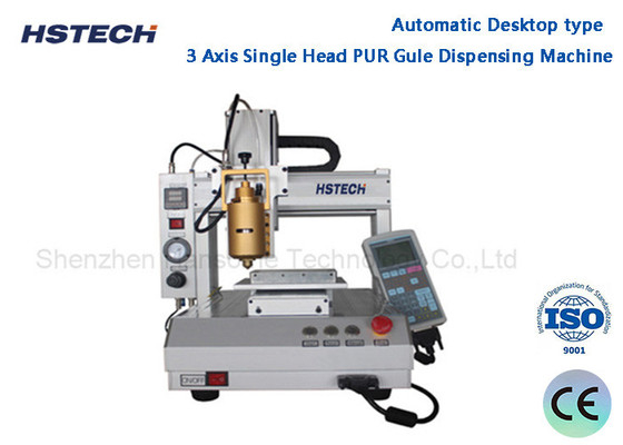 İyi bir fiyat. 3 Eksenli Stepper Motor Yapıştırıcı dağıtım makinesi Masaüstü Tipi PUR Isıtma Valfi ile çevrimiçi