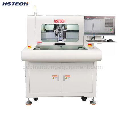 Yüksek yoğunluklu PCBA kesimi için Yüksek Hızlı Otomatik Çifte Dönerli PCB Depaneling Makinesi
