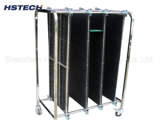 İyi bir fiyat. Max 300pcs 4 tekerlekli PCB Montaj hattı için PCB depolama dönüşüm arabası çevrimiçi